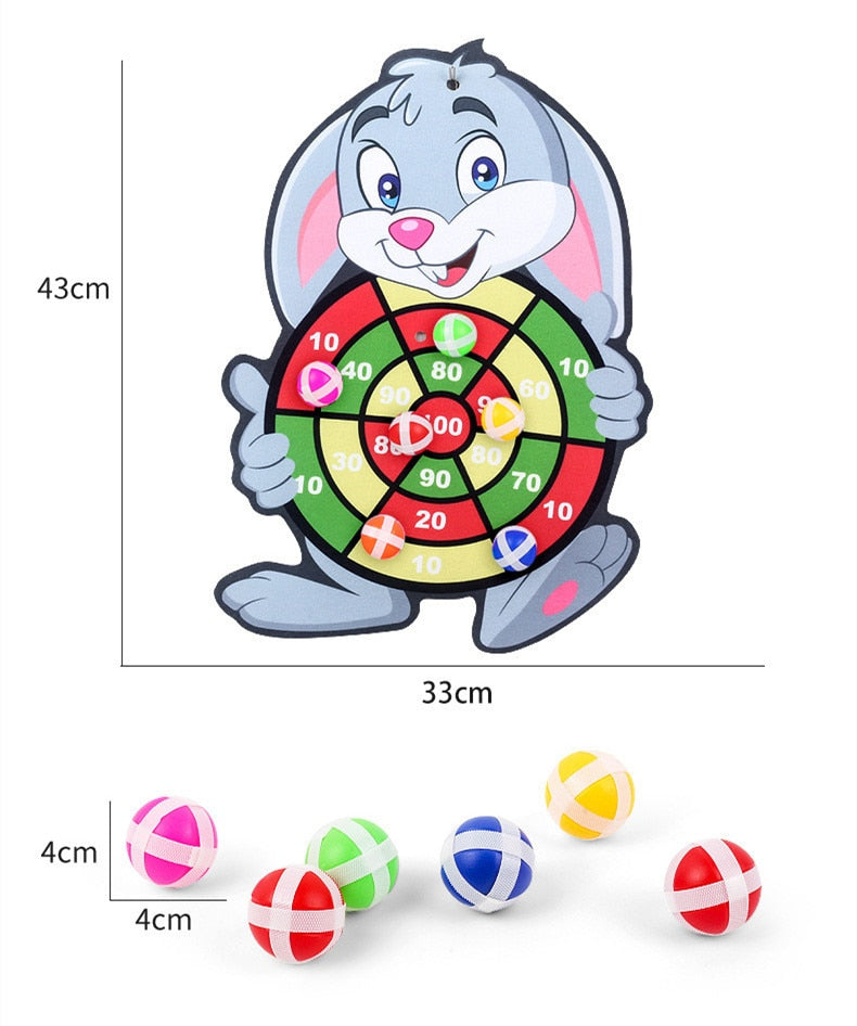 Cartoon Animal Dart Board Sticky Ball - Child Montessori Toys for Kids 2 to 4 Years Old