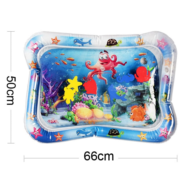 Baby Kids Water Play Mat Inflatable PVC Infant Tummy Time Playmat Toddler Water Pad For Baby Fun Activity Play Center