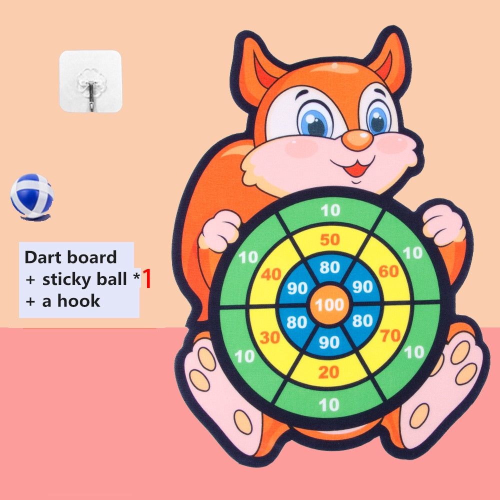 Cartoon Animal Dart Board Sticky Ball - Child Montessori Toys for Kids 2 to 4 Years Old