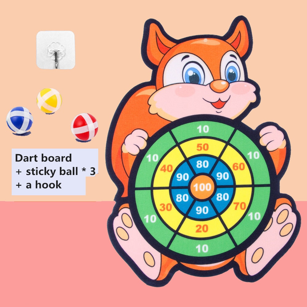 Cartoon Animal Dart Board Sticky Ball - Child Montessori Toys for Kids 2 to 4 Years Old