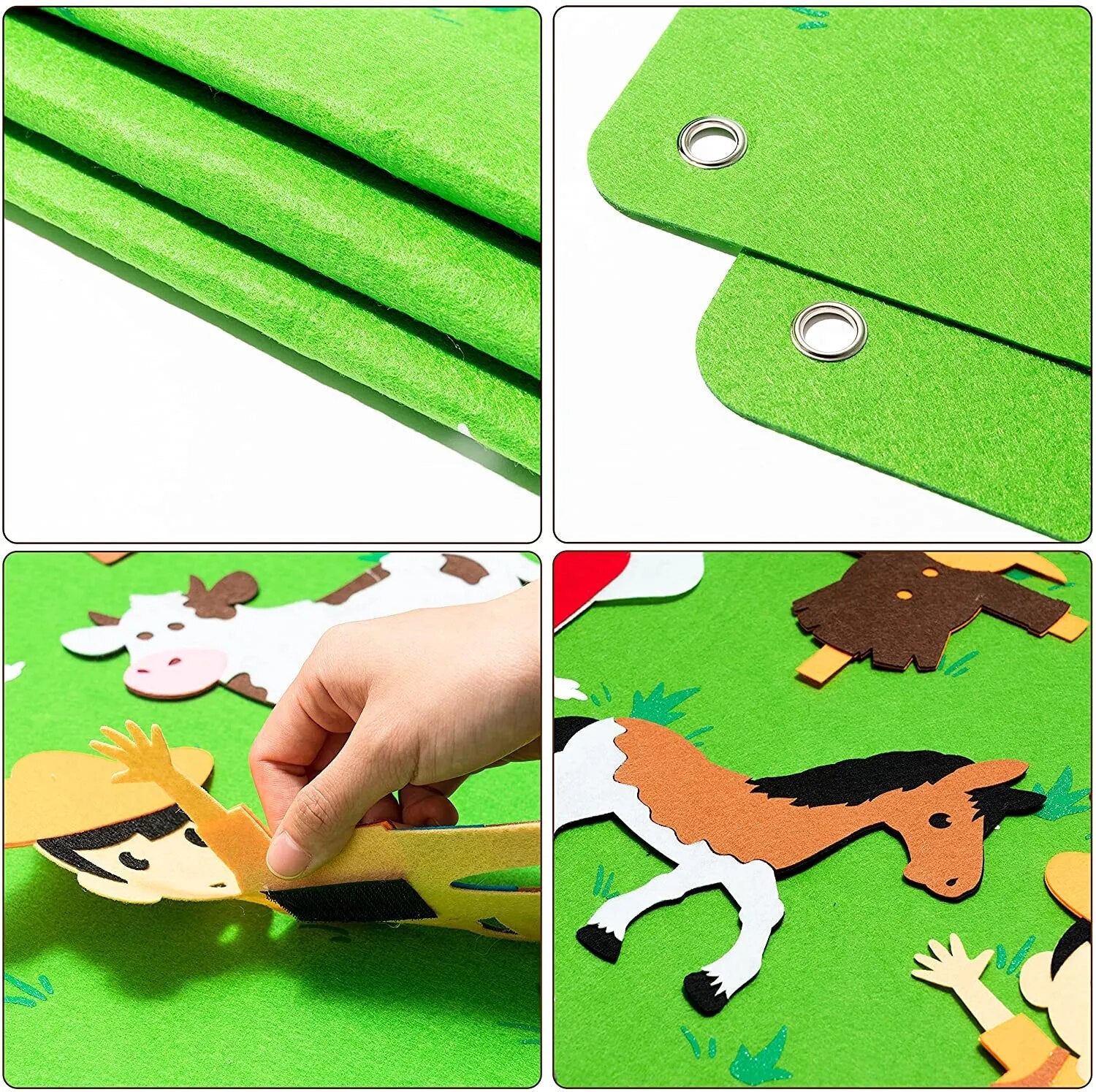 Felt Board Stories Set Montessori Ocean Farm Insect Animal Family Interactive Preschool Early Learning Toddlers Toys for Child